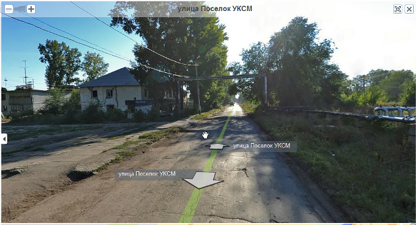 Нынешний вид посёлка УКСМ (Яндекс Карты)