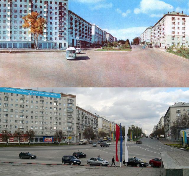 Улица Гончарова (вид от обелиска в честь 30-летия победы)
